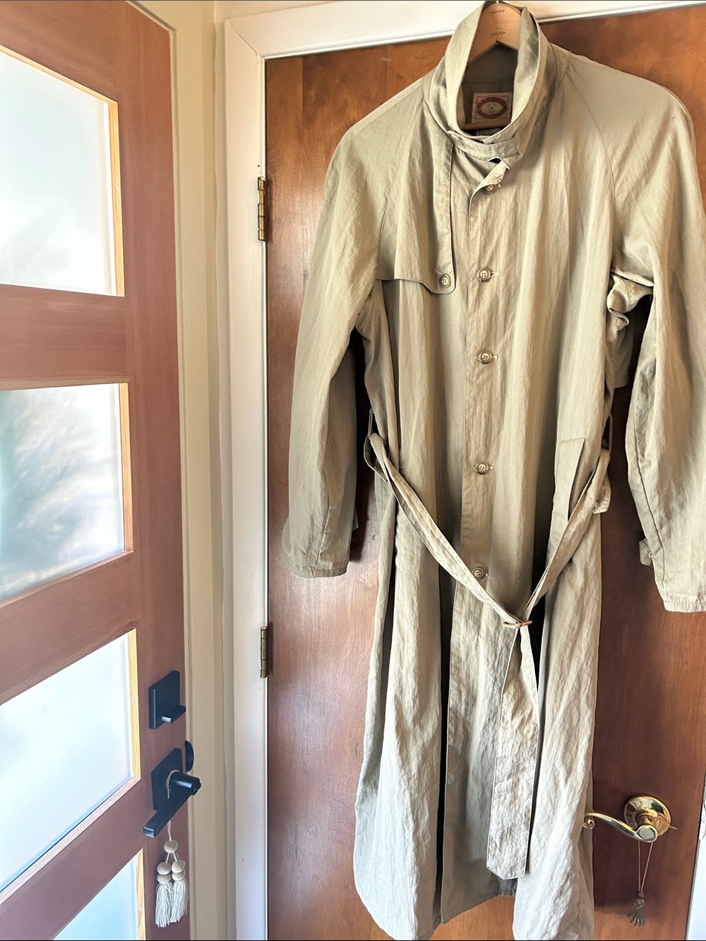Vintage Banana Republic Trench Coat • Medium Belt Button Up • Mill Valley logo